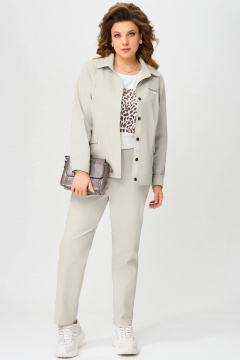 Брюки, джемпер, бомбер Fita 4014 серо-кофейный - фото 1