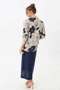 Жакет, юбка NikVa 975-1 лилии_индиго - фото 3