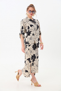 Жакет, юбка NikVa 975-2 лилии - фото 2