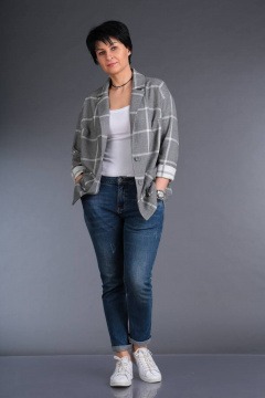 Демисезонный пиджак из текстильной ткани для каждый день ZigzagStyle 364 - фото 4