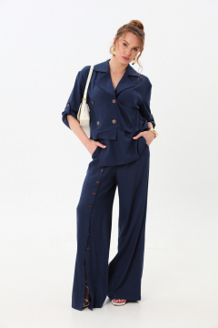 Брюки, жакет NikVa 979-3 индиго - фото 3