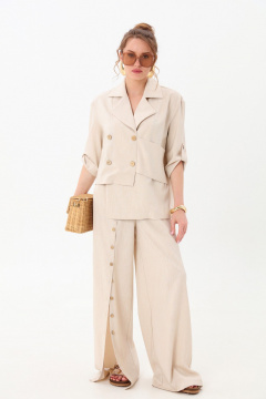 Брюки, жакет NikVa 979-4 песок - фото 1