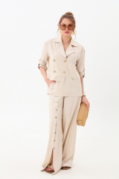 Брюки, жакет NikVa 979-4 песок - фото 4