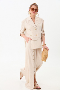 Брюки, жакет NikVa 979-4 песок - фото 3