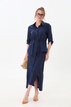 Жакет, юбка NikVa 980-1 индиго - фото 2