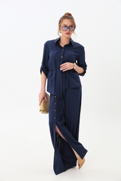 Брюки, жакет NikVa 981-1 индиго - фото 1