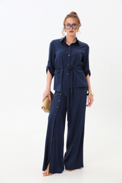 Брюки, жакет NikVa 981-1 индиго - фото 4