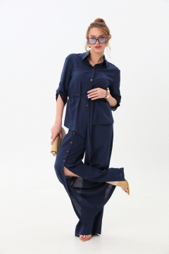 Брюки, жакет NikVa 981-1 индиго - фото 3