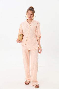 Брюки, жакет NikVa 901-8 пудра - фото 4