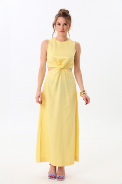 Платье NikVa 551-3 лимон - фото 4