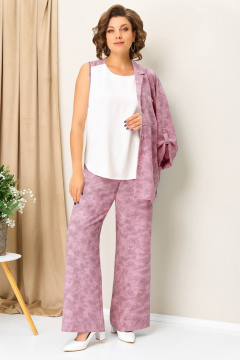Блуза, брюки, жакет VOLNA 1415 лавандово-розовый - фото 3