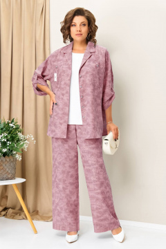 Блуза, брюки, жакет VOLNA 1415 лавандово-розовый - фото 1