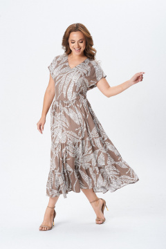 Платье AMORI 9846 крем_горох - фото 2