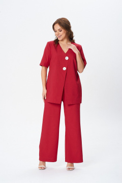 Брюки, жакет AMORI 8029 алый - фото 1