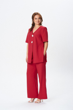 Брюки, жакет AMORI 8029 алый - фото 2