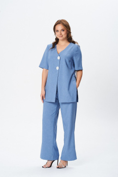Брюки, жакет AMORI 8029 голубой - фото 1