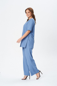 Брюки, жакет AMORI 8029 голубой - фото 2