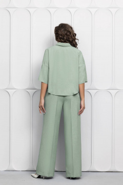 Блуза, брюки Gold Style 2623 бело-зеленый - фото 5