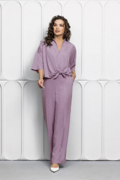 Блуза, брюки Gold Style 2623 серо-лиловый - фото 5