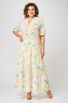 Платье Andina city 8037-25 молочный_принтом - фото 4