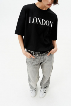 Футболка 10DENCY 23337 черный/серебристый - фото 5