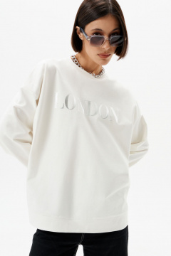 Свитшот 10DENCY 23338 молочный/серебро - фото 3