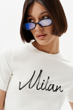 Футболка 10DENCY 23339 молочный/черный - фото 4