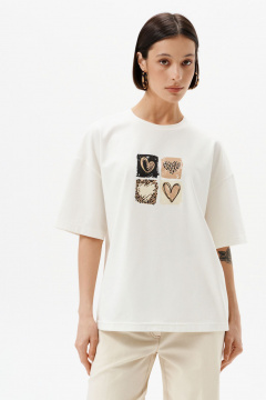 Футболка 10DENCY 23467 молочный/мокко - фото 4