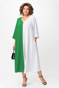 Платье Anastasia 1243.1 зелено-белый - фото 3