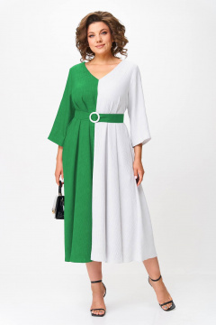 Платье Anastasia 1243.1 зелено-белый - фото 1