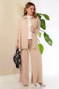 Брюки, рубашка Anastasia К976 бежевый - фото 5