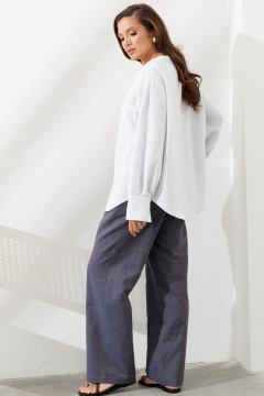 Блуза AltaModa 1036 серо-голубой - фото 4