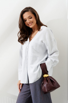 Блуза AltaModa 1036 серо-голубой - фото 2