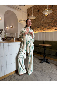 Брюки, рубашка THE.WOMAN 0329 бежевый - фото 1