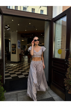 Топ, юбка THE.WOMAN 0328 серый - фото 1