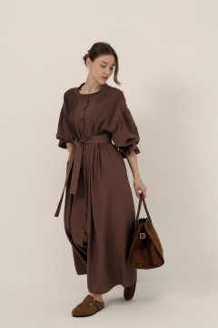 Платье ALIN 3001 шоколад - фото 4