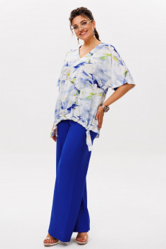 Брюки Anelli 1630.1 лазурь_лилий - фото 1