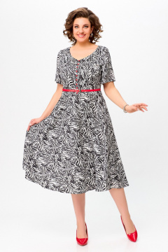 Летнее женское платье из вискозы с декоративным поясом Swallow 733 - фото 4