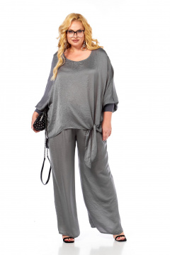 Блуза, брюки Диомант 2089 серый - фото 1