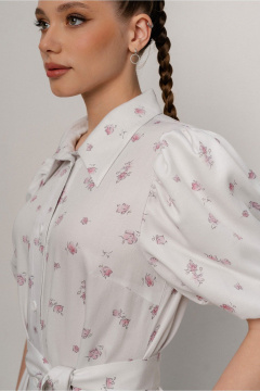 Платье JRSy 2553 розовые_бутоны_на_белом - фото 3