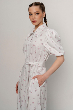 Платье JRSy 2553 розовые_бутоны_на_белом - фото 2