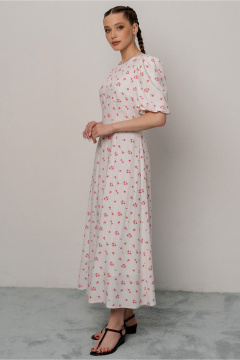 Платье JRSy 2572 розовые_цветочки_на_белом - фото 3