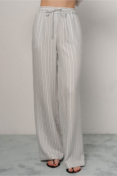 Брюки JRSy 2576 голубо-бело-бежевая_полоса - фото 2