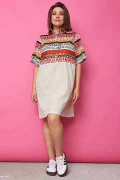 Платье BegiModa 1054 шампань - фото 2