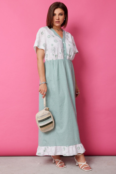 Платье BegiModa 1055 шалфей - фото 5