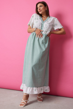 Платье BegiModa 1055 шалфей - фото 2