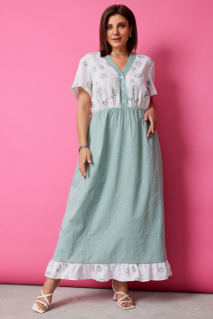 Платье BegiModa 1055 шалфей - фото 1