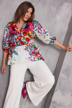 Блуза BegiModa 4131 маковый_принт - фото 3