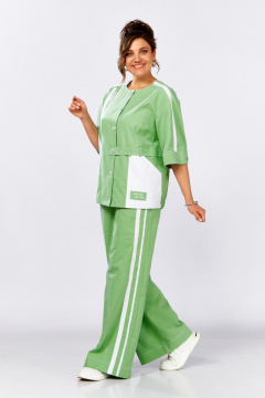 Брюки, жакет Lady Secret 25208 лайм+белый - фото 2