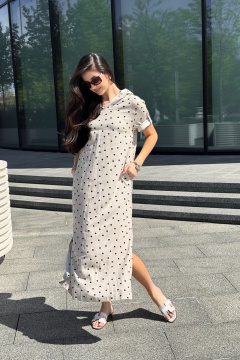 Платье Tammi 3Т119-25/3 бежевый_горошек - фото 1